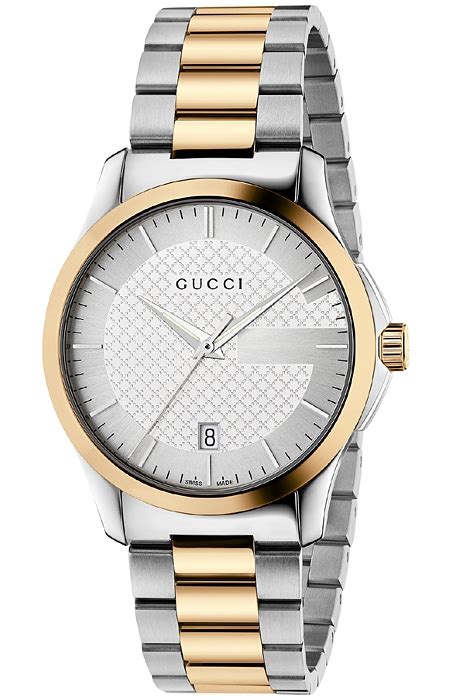 gucci g timeless two tone small watch|GUCCI G.